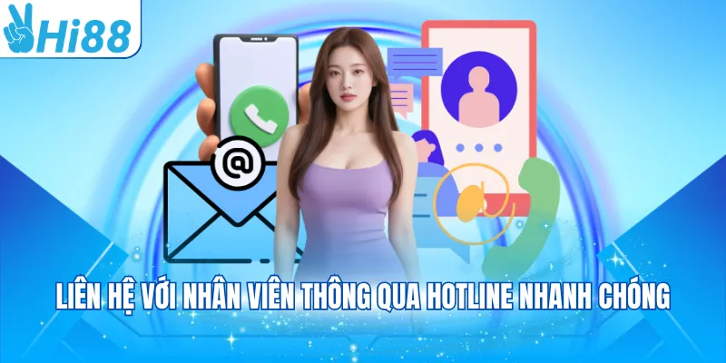 Liên hệ với nhân viên thông qua hotline nhanh chóng