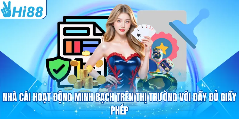 Nhà cái hoạt động minh bạch trên thị trường với đầy đủ giấy phép