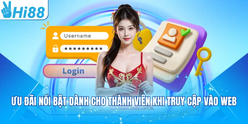 Ưu đãi nổi bật dành cho thành viên khi truy cập vào web